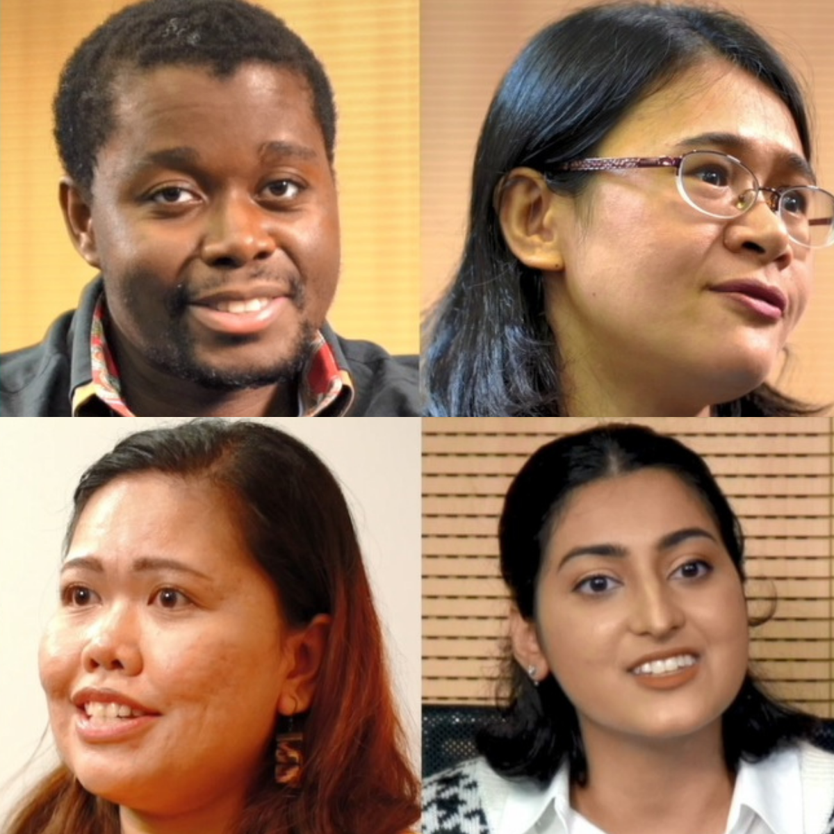 相片：短片受訪者的頭像，包括Innocent Mutanga、Mariam Bibi、Yessy Kapitan和Shiela Cancino